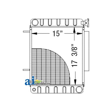A & I Products Radiator 1" x1" x1" A-9828621